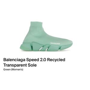 Balenciaga Speed 2.0 Sneakers in Mint Green